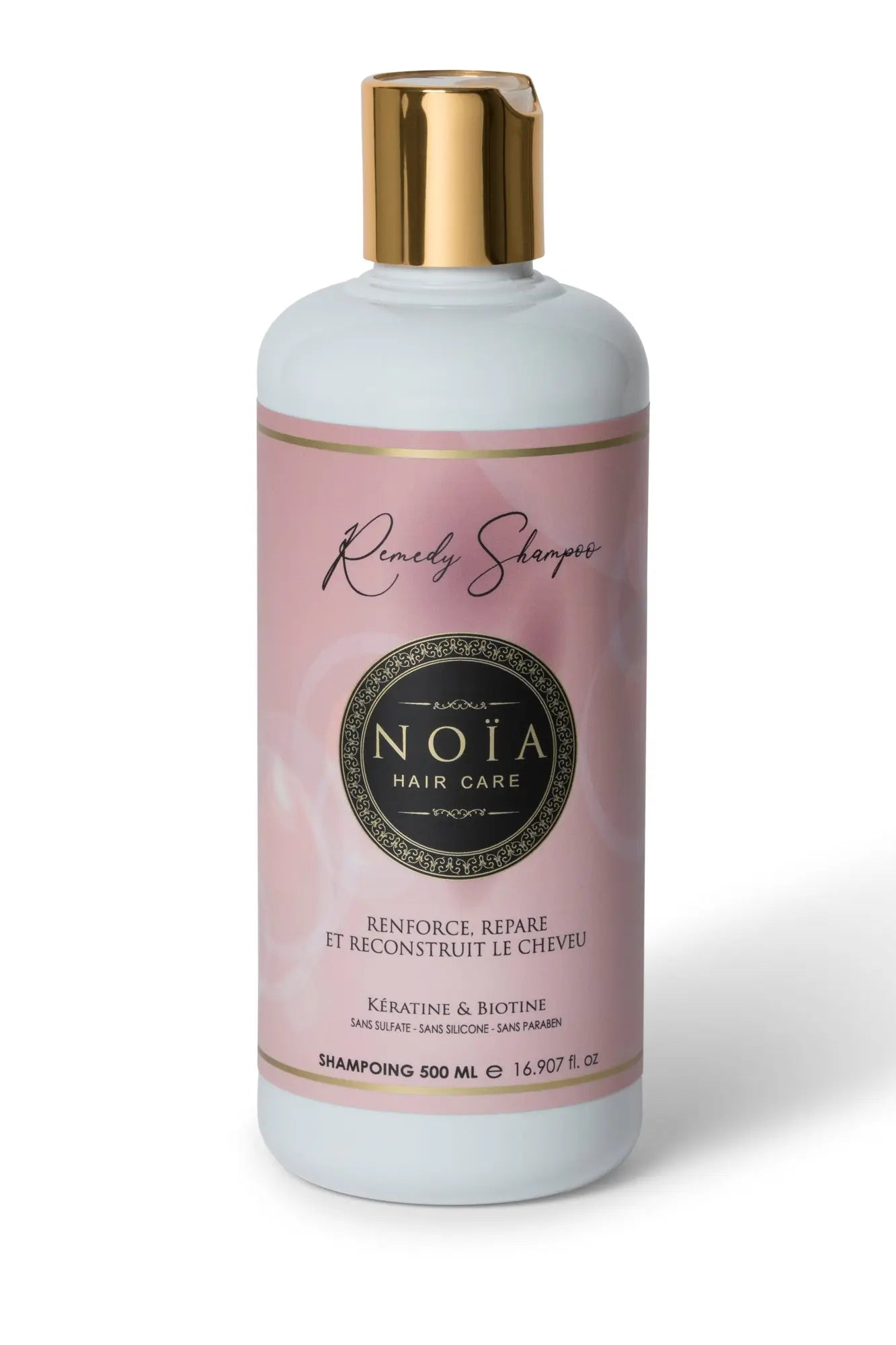 Shampoing Remedy par Noïa : Une Fusion Parfaite de Kératine et Biotine pour des Cheveux Revitalisés (500 ml) Noiahair FR