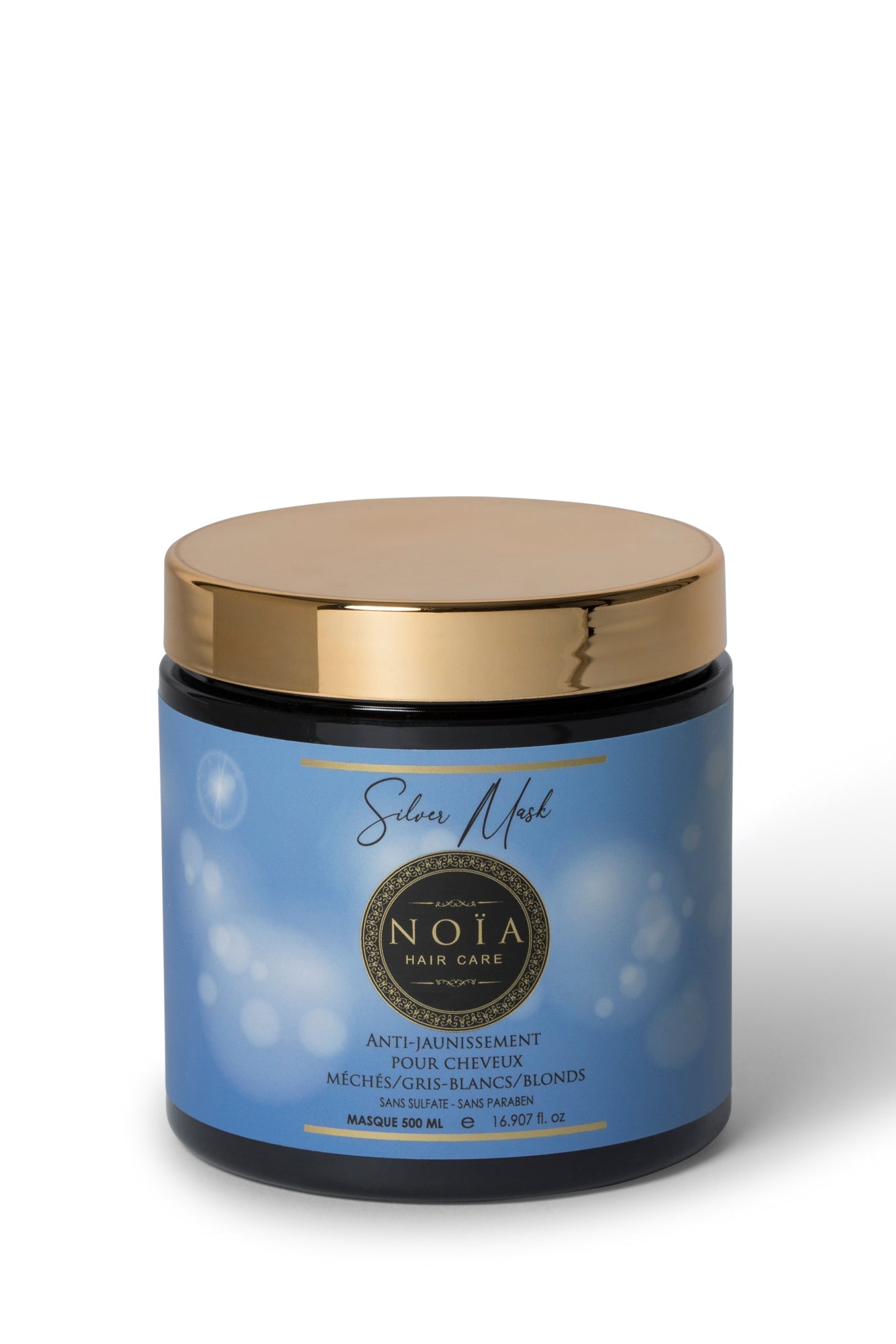 Masque Silver Déjaunissant Noïa Haircare : Cheveux Blonds, Méchés et Blancs (500ML) Noiahair FR