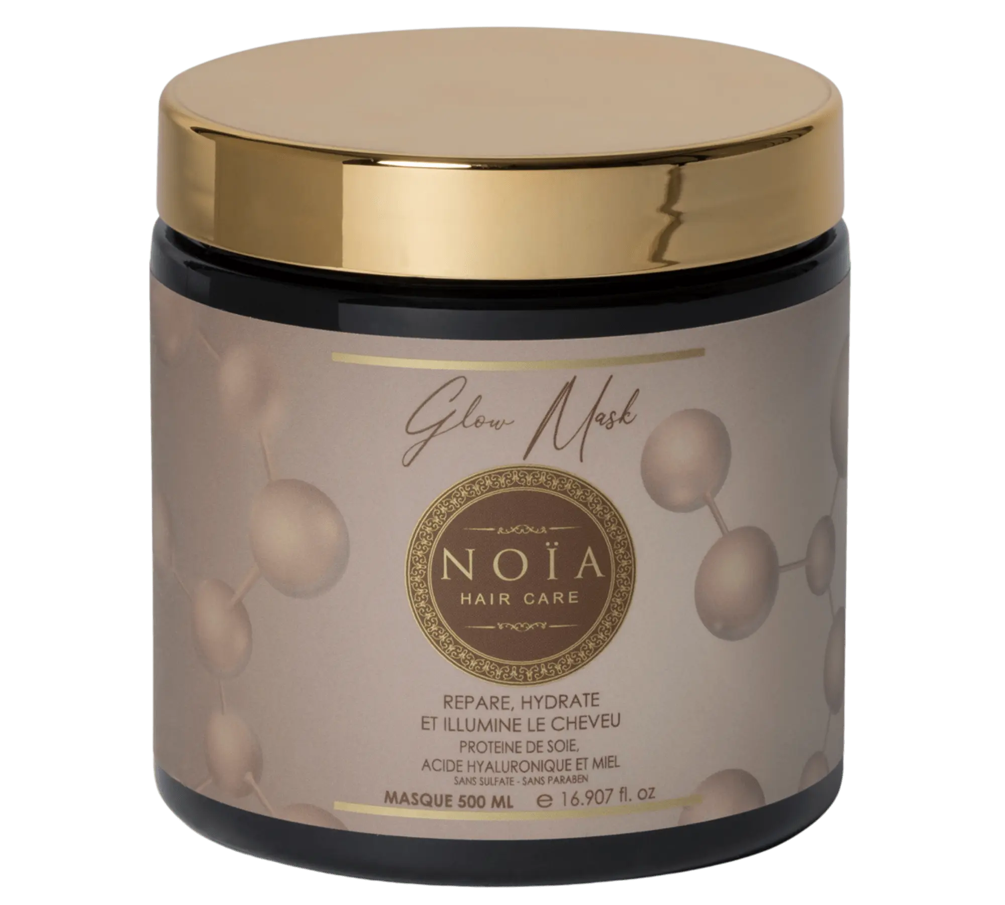 Masque Soin Glow by Noïa : Votre Solution pour des Cheveux Resplendissants (500ML) Noiahair FR