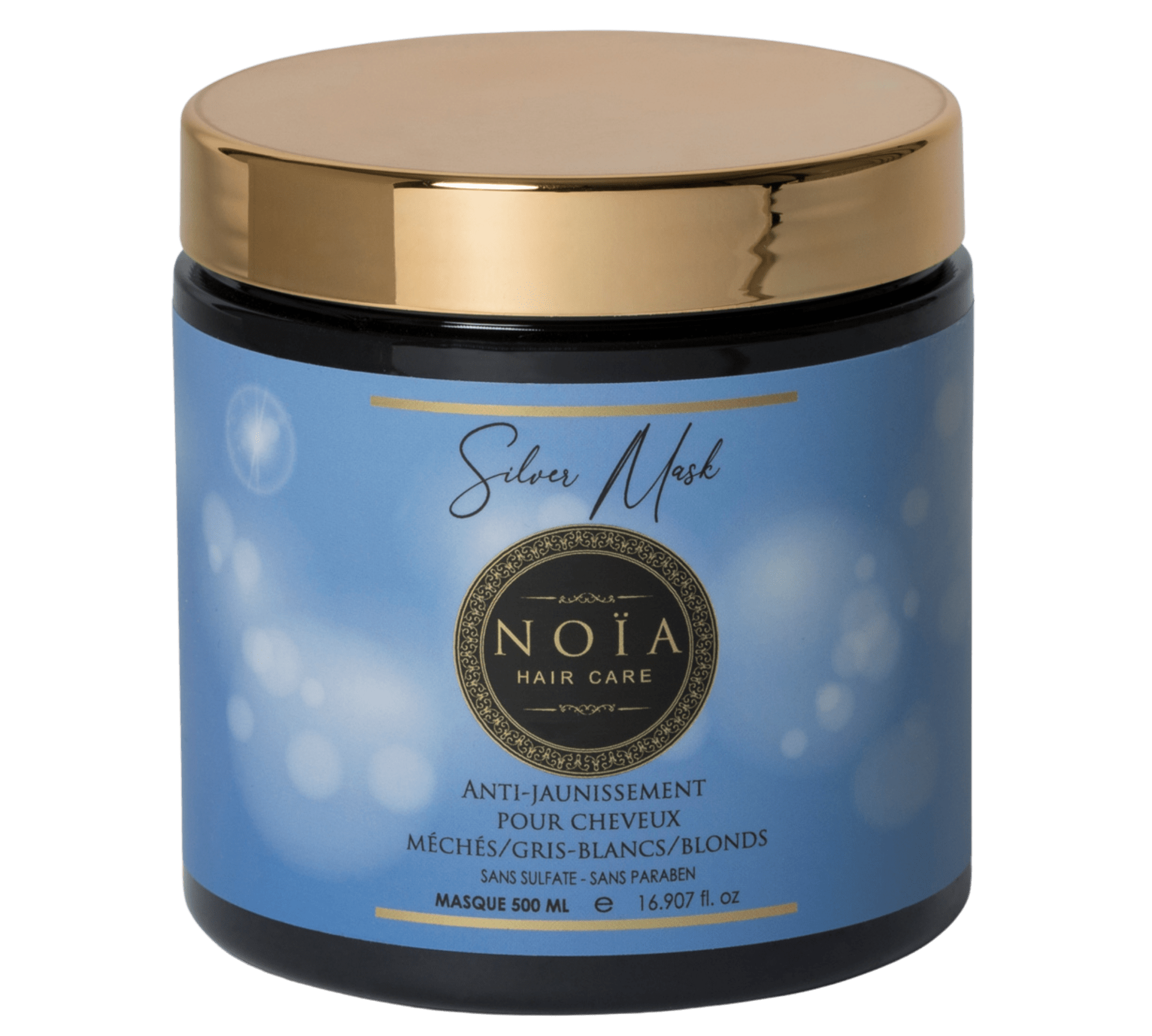 Masque Silver Déjaunissant Noïa Haircare : Cheveux Blonds, Méchés et Blancs (500ML) Noiahair FR
