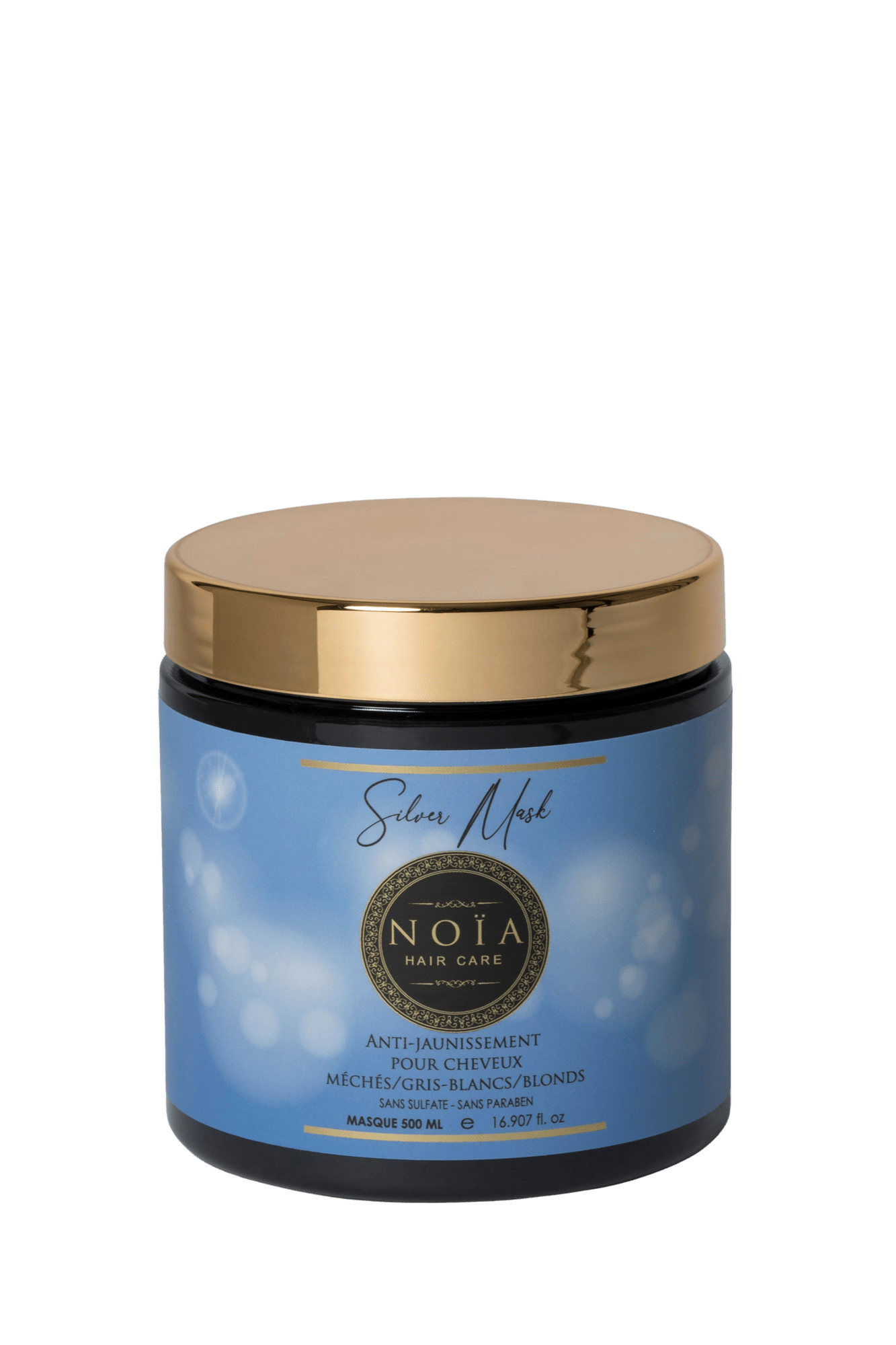 Masque Silver Déjaunissant Noïa Haircare : Cheveux Blonds, Méchés et Blancs (500ML) Noiahair FR