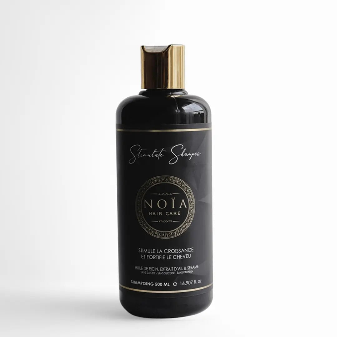 Shampoing à l'huile de ricin, extrait d'ail & sésame : L'Alliance Parfaite pour des Cheveux Revigorés (500 ml) Noiahair FR