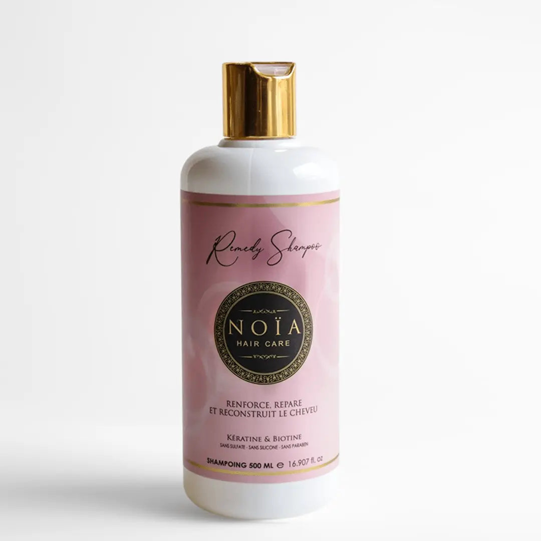 Shampoing Remedy par Noïa : Une Fusion Parfaite de Kératine et Biotine pour des Cheveux Revitalisés (500 ml) Noiahair FR