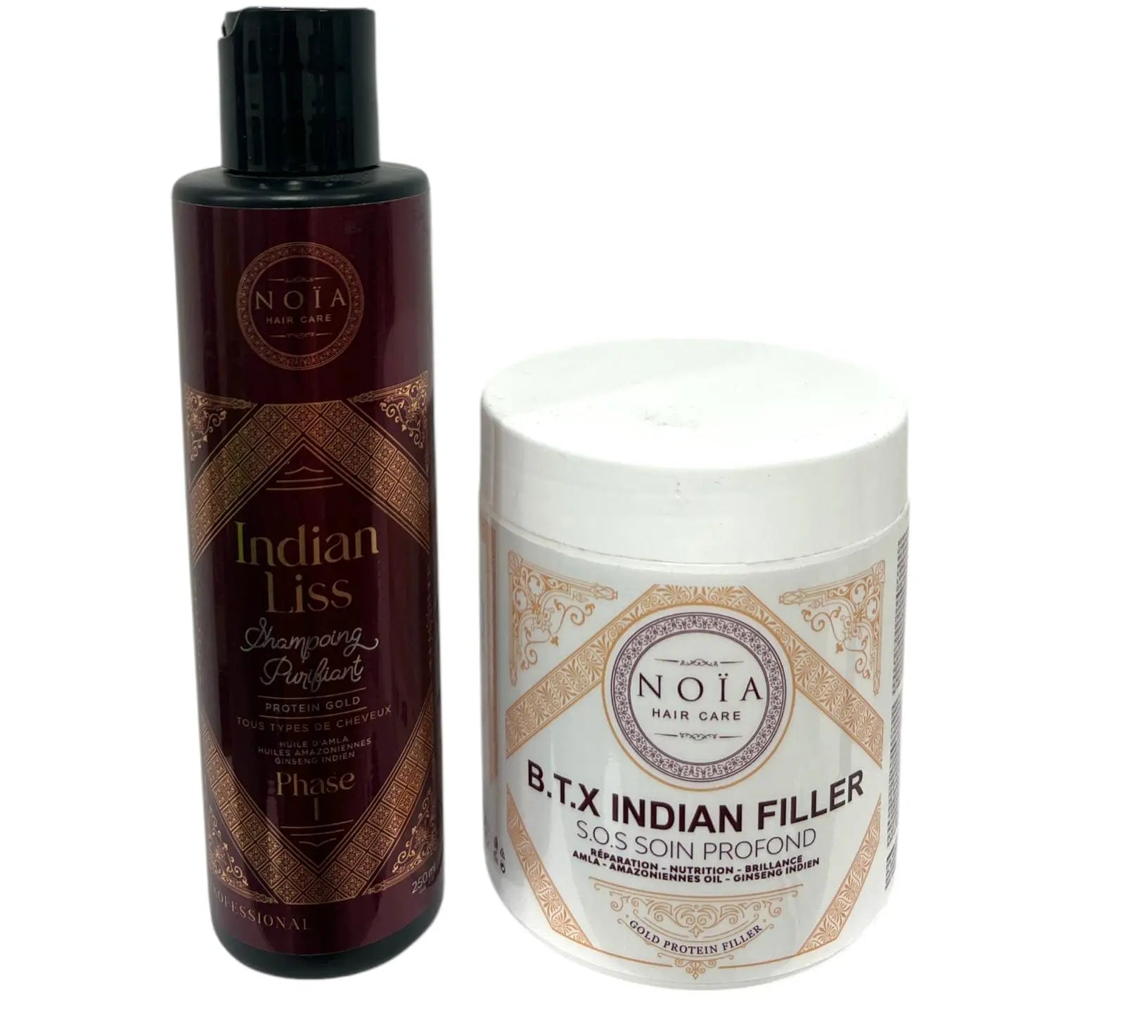 B.T.X Capillaire 500g Indian Filler Huile D'Amla - Huiles Amazoniennes- Ginseng Indien + Shampoing Clarifiant 250ml Offert Noiahair FR