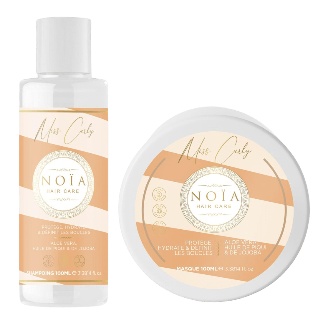 Duo Curly - Shampoing 100 ml & Masque 100 ml Noiahair FR
