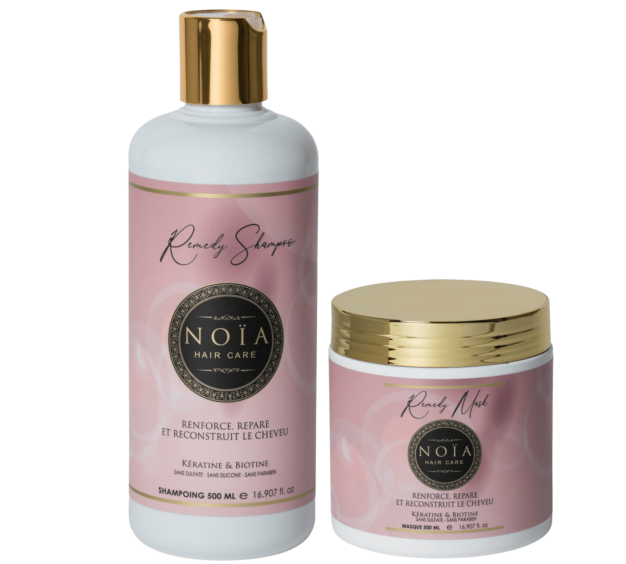 Routine Capillaire DUO Remedy : La Renaissance Capillaire - Pack Duo Shampoing + Masque Noiahair FR