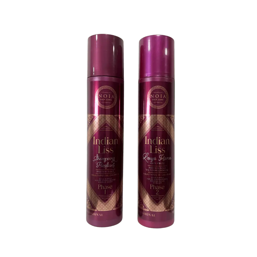 Lissage Indian Liss - Huile d'Amla, Protéine GOLD , 0% FORMOLDEHYDE - 2x1000ML Noiahair FR