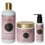Routine Capillaire REMEDY de Noïa Hair Care : La Renaissance Capillaire - Pack Trio Shampoing + Masque + Sérum Kératine & Biotine Noiahair FR
