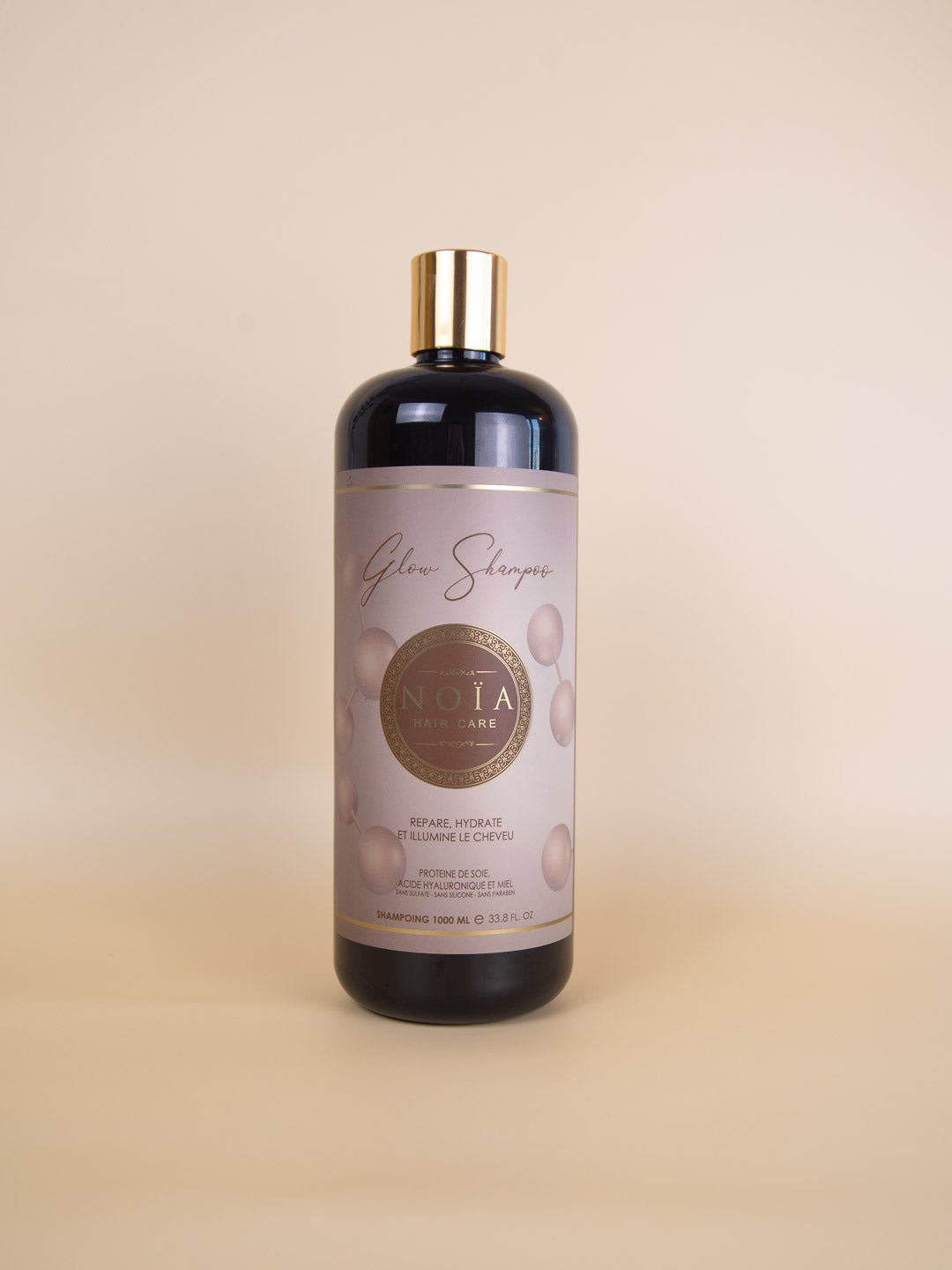 Shampoing Glow à la Protéine de Soie, Acide Hyaluronique & Miel : L'Hydratation Profonde et Réparatrice (1L) Noiahair FR