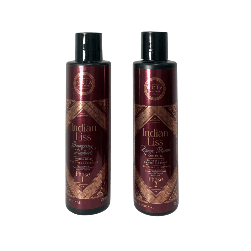 Indian Liss Smoothing Treatment - Amla Oil, GOLD Protein, 0% FORMALDEHYDE - 2 x 250ml