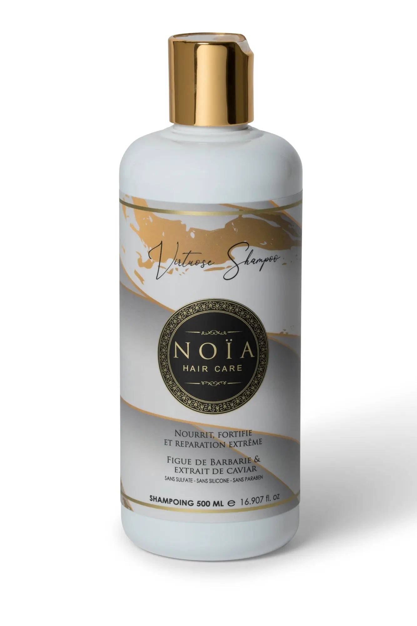 Shampoing à la Figue de Barbarie & Caviar : L'Élixir de Luxe pour des Cheveux Sublimés (500 ml) Noiahair FR