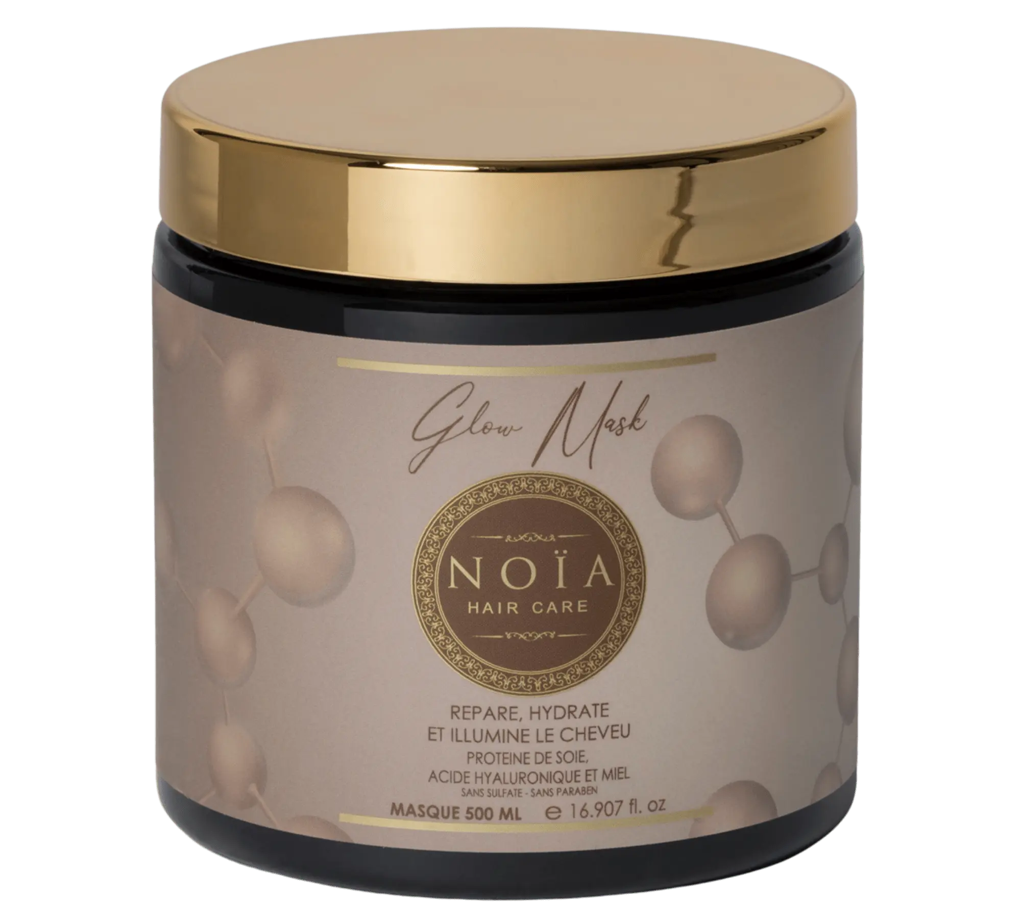 Masque Soin Glow by Noïa : Votre Solution pour des Cheveux Resplendissants (500ML) Noiahair FR