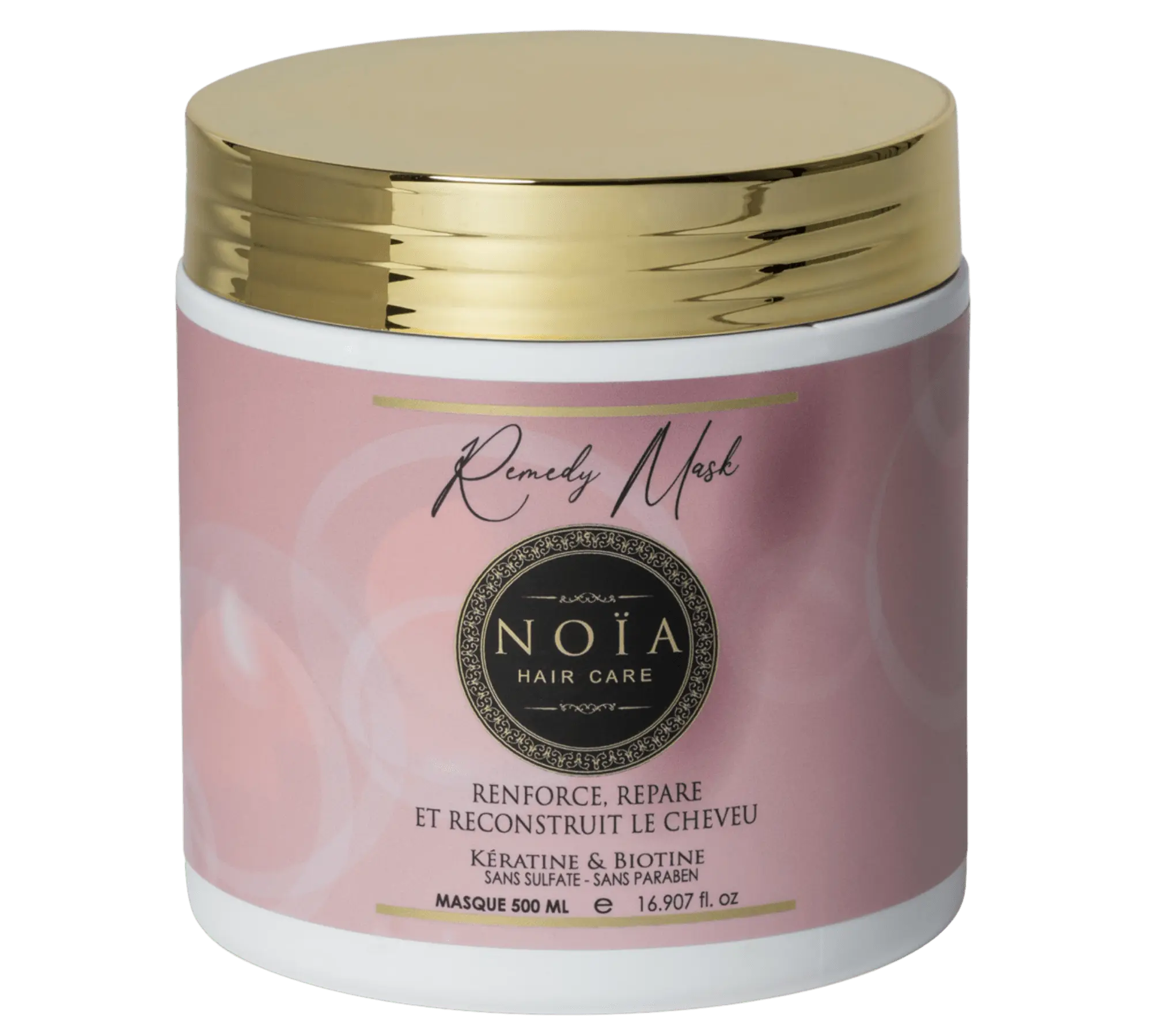 Masque Gamme Remedy - Kératine & Biotine 500ML Noiahair FR