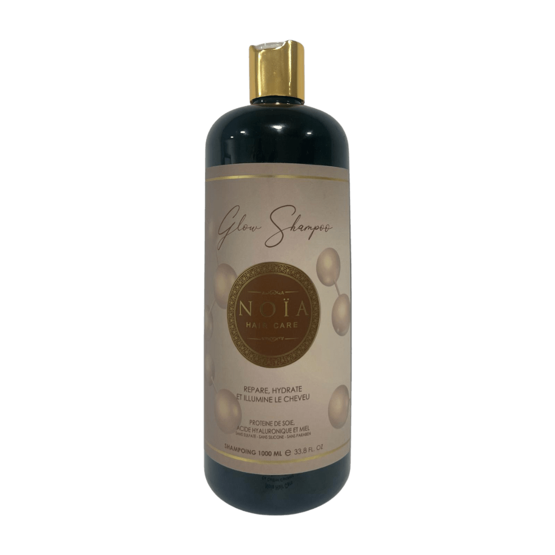 Shampoing Glow à la Protéine de Soie, Acide Hyaluronique & Miel : L'Hydratation Profonde et Réparatrice (1L) Noiahair FR