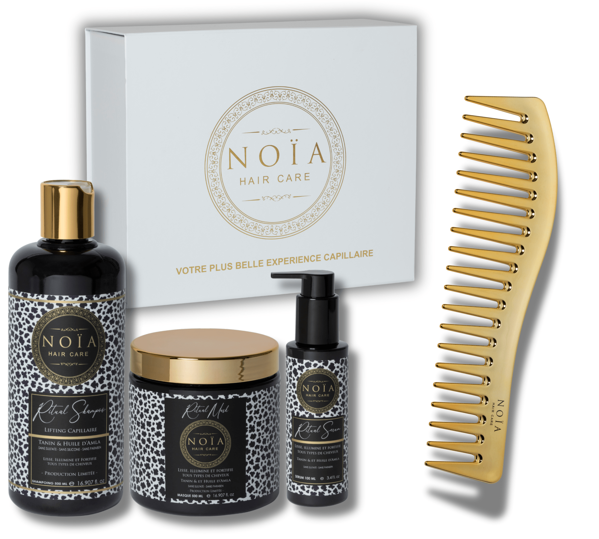 Coffret Cadeau TRIO Ritual – Tanin & Amla – Lissage & Discipline Noiahair FR