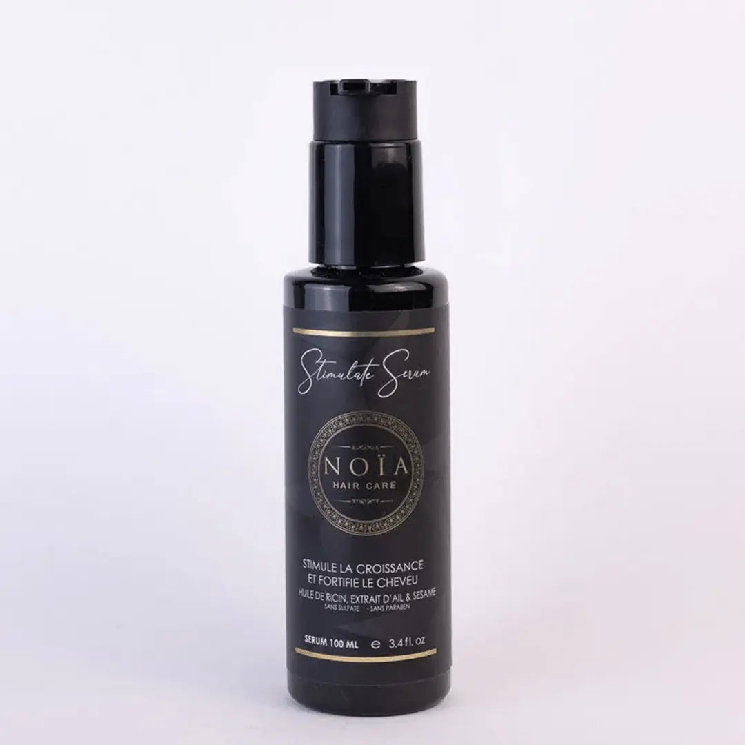 Sérum Stimulate – La Puissance Naturelle de l'Huile de Ricin, Extrait d'Ail & Sésame (100ML) Noiahair FR