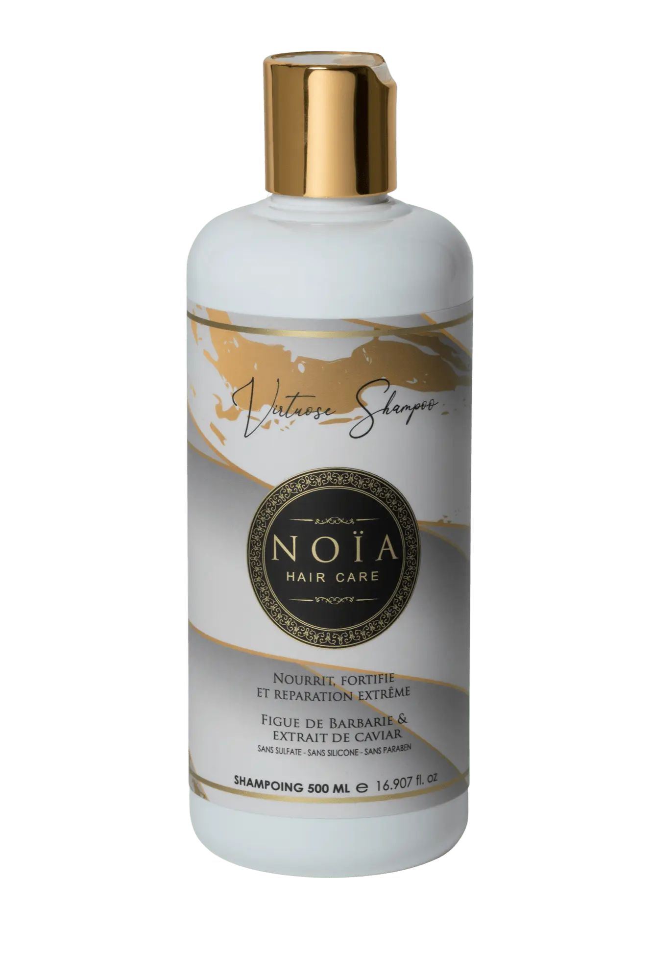 Shampoing à la Figue de Barbarie & Caviar : L'Élixir de Luxe pour des Cheveux Sublimés (500 ml) Noiahair FR