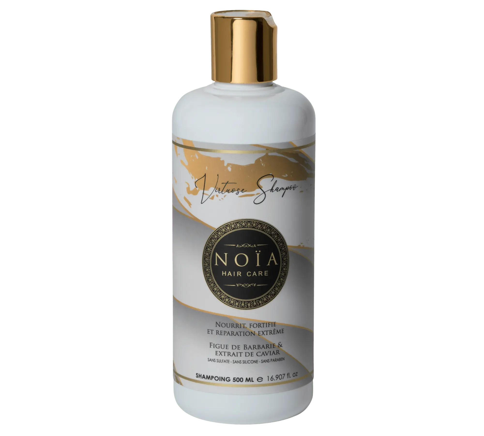 Shampoing à la Figue de Barbarie & Caviar : L'Élixir de Luxe pour des Cheveux Sublimés (500 ml) Noiahair FR