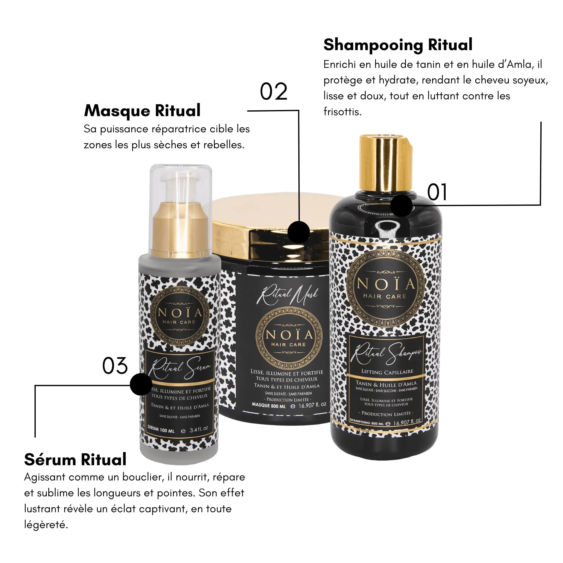 Masque Gamme Ritual - Le Rituel Secret de Beauté Capillaire - Tanin & Huile d'amla 500ML Noiahair FR